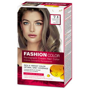 7.1 RUBELLA FASHION COLOR Dlho trvajúca Farba na vlasy STREDNE POPOLAVÁ BLOND 505015ml