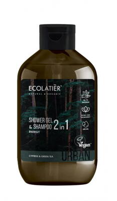 ECOLATIER - URBAN Pánsky Sprchový gél a Šampón 2v1 CYPRUS a ZELENÝ ČAJ 600 ml